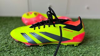 ADIDAS PREDATOR ELITE FIRM GROUND FOOTBALL BOOTS TEAM SOLAR YELLOW 2  CORE BLACK  SOLAR [upl. by Musette880]