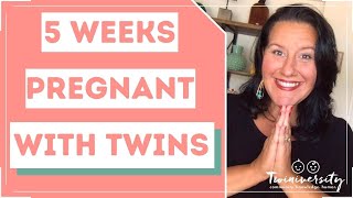 5 weeks pregnant with twins signs and symptoms [upl. by Eetsim607]