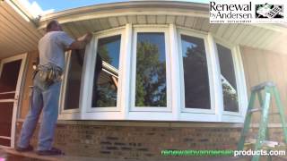 Bow Window Installation  Morton IL  Renewal by Andersen [upl. by Narhet]