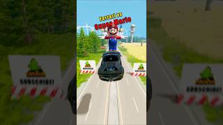 Cars vs Super Mario 🚘 BeamNGdrive beamngdrive simulator shorts [upl. by Leatri]