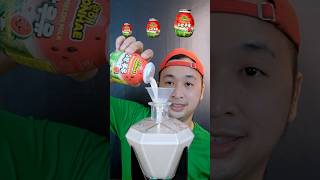 Minum Susu Semangka Kecil Sedang Besar🍉 asmr mukbang makansesuaiemoji drinkwater botolunik [upl. by Tiffanie409]