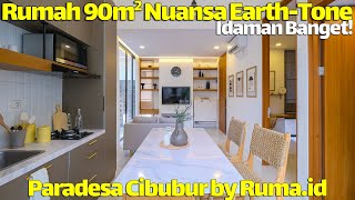 Rumah Minimalis 90m2 Desainnya Homey Banget Paradesa Cibubur [upl. by Dnomrej]