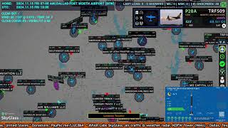 AVIAR Labs Skyglass aircraft amp weather radar KDFW Tower West  Dallas Texas United States [upl. by Aihtenyc849]