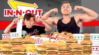 Eating The Entire InnOut Burger Menu Food Challenge [upl. by Drannel]