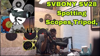 SVBONY SV28 Spotting ScopesTripod Angled [upl. by Lev638]