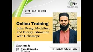 Webinar on Solar System Design using Helioscope  Session2 [upl. by Cronin]