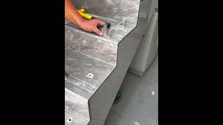 Aluminum alloy handrail base installation process Good tools and machinery make work easy [upl. by Uile]