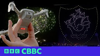 ULTIMATE Firework display with Drones  Blue Peter  CBBC [upl. by Aillimac]