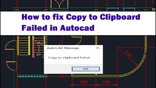 How to fix copy to clipboard failed in Autocad [upl. by Loomis]