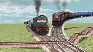 THREE LINE FORKED RAILROAD  Trains Crossing Each Other At Same Track Train Simulator 2025 [upl. by Alon360]