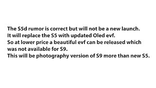 Panasonic will announce the new Lumix S5D new firmware and new lenses on October 8th [upl. by Hertberg]