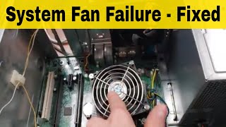 System Fan Failure Press F1 to Continue [upl. by Ainola]