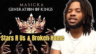 2 Reactions in 1 video🔥  Masicka Popcaan  Stars R Us  Broken Home REACTION [upl. by Balcke936]