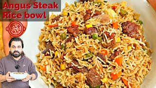 Sizzling Steak Rice Bowl A Flavorful Delight Its Classic [upl. by Thorwald476]