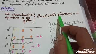 Routh Stability Criterion Problem How to present your answers at the end [upl. by Southworth]