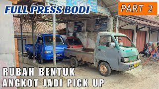 Part 2 ANGKOT JADI PICK UP  Hasil Perakitan Bak amp Punggung Kabin  Mitsubishi T120 Ss [upl. by Harvey607]