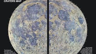 Moon Craters Map of Earths Lands and Oceans [upl. by Meng535]