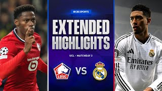 Lille vs Real Madrid Extended Highlights  UCL League Phase MD 2  CBS Sports Golazo [upl. by Erdei]