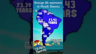 Average life expectancy in South America mapper geography map southamerica [upl. by O'Connor]