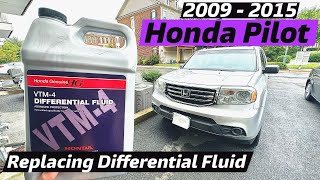 DIY 2009 2010 2011 2012 2013 2014 2015 Honda Pilot Replacing Rear Differential Fluid [upl. by Cohla]