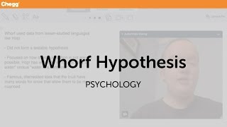 Whorf Hypothesis  Psychology  Chegg Tutors [upl. by Haizek]