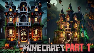 Halloween Witchwood Manor builds Minecraft [upl. by Antipas]