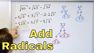 14  Add and Subtract Radical Expressions Part 1 [upl. by Anelliw]