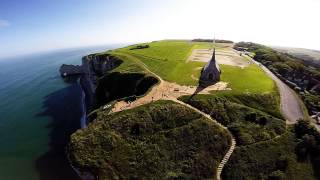 Falaise dEtretat Vue du ciel  DJI Phantom2  Gopro 3BE [upl. by Lory124]