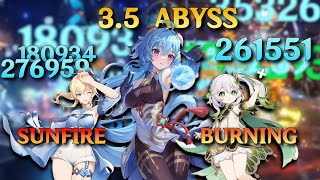 GODLY SUNFIRE x BURNING C6 Ganyu MELTS v35 ABYSS  Melt Ganyu Team Comps Showcase [upl. by Siari]