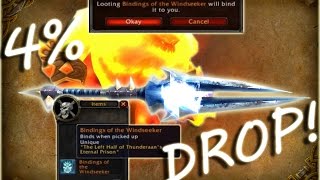 WoW Legendary drop  Bindings of the Windseeker [upl. by Alag]