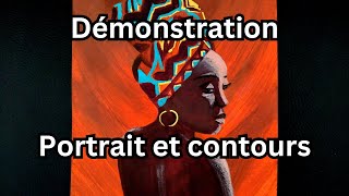 Apprendre à peindre pour tous  Leçon 15  Démonstration complète  portrait de femme les contours [upl. by Eiramrefinnej656]