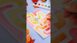 DIY Postcard in the Colors of Fall 🍁 [upl. by Bogart]