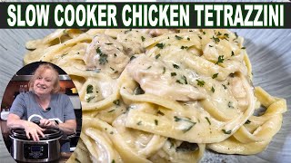 SLOW COOKER CREAMY CHICKEN TETRAZZINI Pasta Dish [upl. by Einberger]