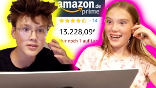 Meine KLEINE SCHWESTER darf ALLES auf AMAZON bestellen [upl. by Nahtnoj]