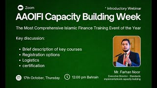 AAOIFI Capacity Building Week an Introduction by Farhan Noor [upl. by Perni193]