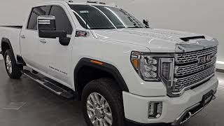 2022 GMC SIERRA 2500 DENALI CREW SHORT DURAMAX DIESEL IN SUMMIT WHITE 4K WALKAROUND 14681ZA SOLD [upl. by Ronnica452]