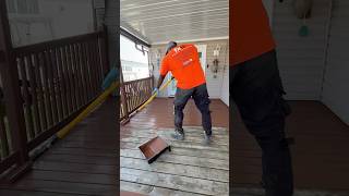 Deck staining deckstaining satisfying painter outdoormaintenance [upl. by Anamuj488]