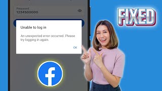 Facebook Unable To Login Problem  An Unexpected Error Occurred Please Try Logging In Again 2024 [upl. by Leziar]