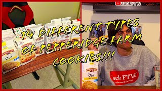 Trying 14 different types of Pepperidge Farm cookies [upl. by Kenwrick]