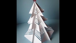 3DWeihnachtsbaum aus Papier basteln [upl. by Mclaurin926]