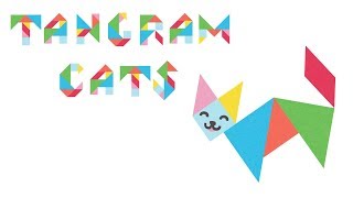 Tangram Cats Puzzle for Kids  18 Cute Cats Made From Tangram Puzzle Pieces  Tangram Cat [upl. by Liew]