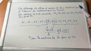 Statistiques Bases  Déterminer une médiane [upl. by Niar296]