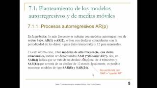 TEMA 9 Modelos ARIMA A [upl. by Arbmik]