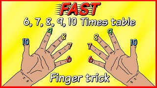 Learn the Upper 6 7 8 9 and 10 times tables EASILY and FAST using your FINGERS [upl. by Tsirc]