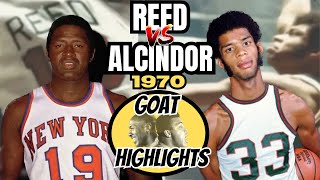 Lew Alcindor vs Willis Reed  True Highlights Offense Defense Missed Shots etc [upl. by Airres]