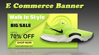 How to make Product ECommerce Banner  Best Ecommerce Banner Design  ECommerce Banner [upl. by Akialam]