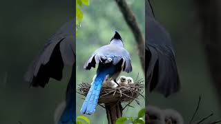 Stunning  Blue Jay In Action with Beautiful Colour 🪽🪽🪽 bird nature wildlife bluejay animal [upl. by Underwood]