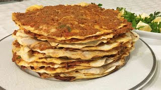 Tavada Lahmacun Nasıl Yapılır  Ev Yapımı Lahmacun Tarifi [upl. by Kilam]