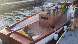 A Beautifully Restored Vintage 27ft Wooden Clinker Estuary Fishing Boat [upl. by Kinnard]