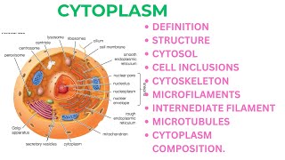 Cytoplasm in TamilCYTOSOL CELL INCLUSIONSCYTOSKELETONMICROFILAMENTSMICROTUBULESCOMPOSITION [upl. by Anairad]